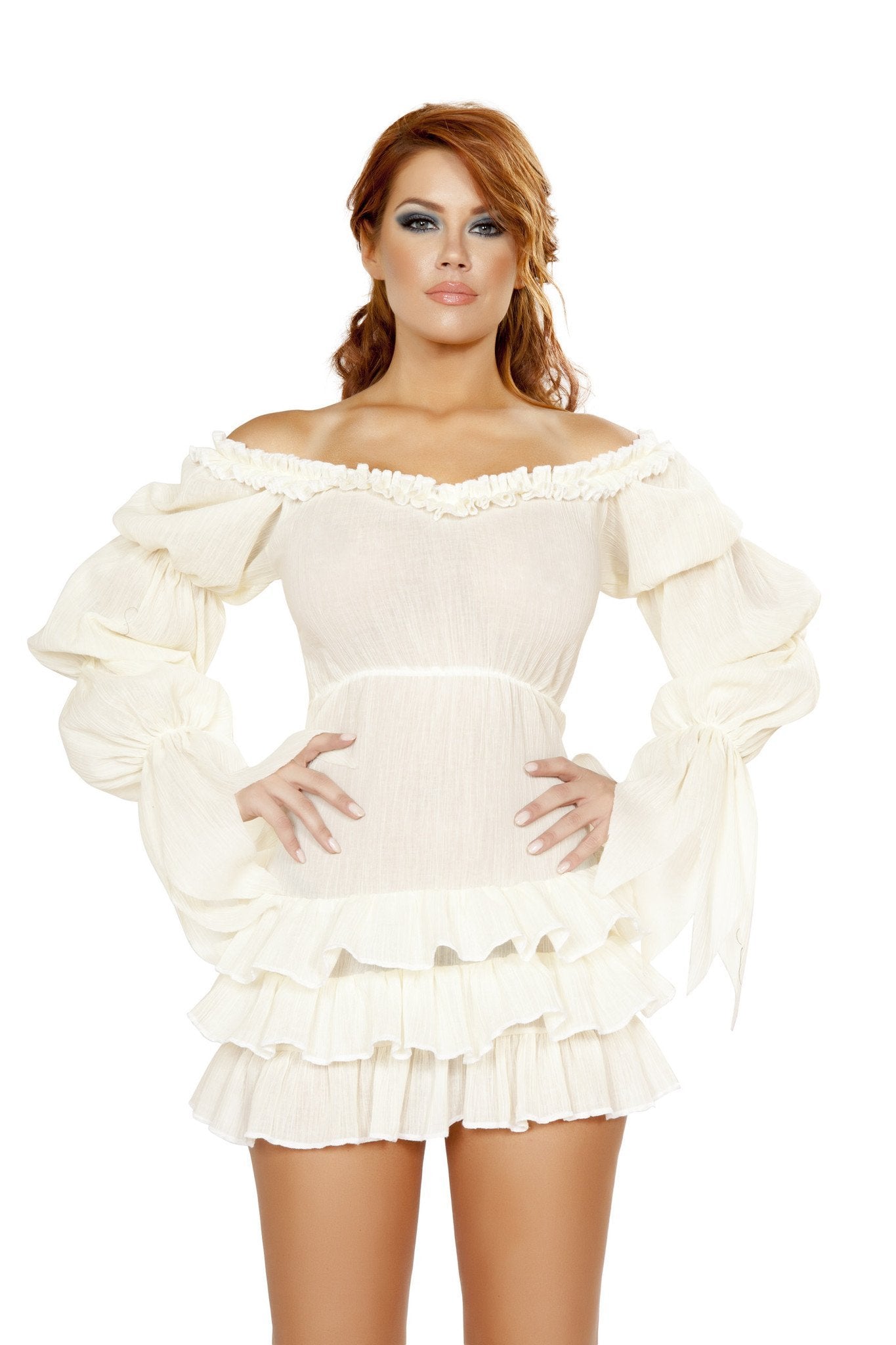 Ruffled Pirate Dress with Sleeves