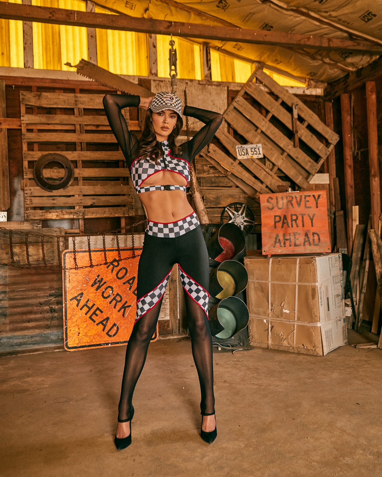 2pc Sexy Race Car Driver