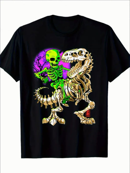 Green Skull Tyrannosaurus Rex T-shirt