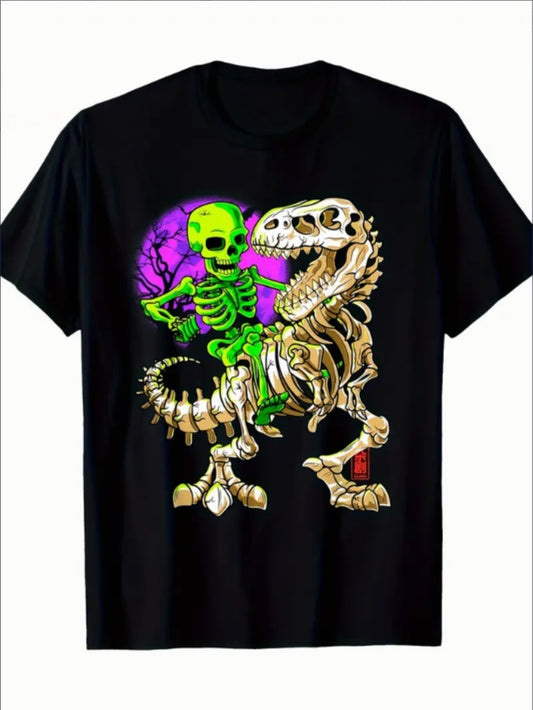 Green Skull Tyrannosaurus Rex T-shirt