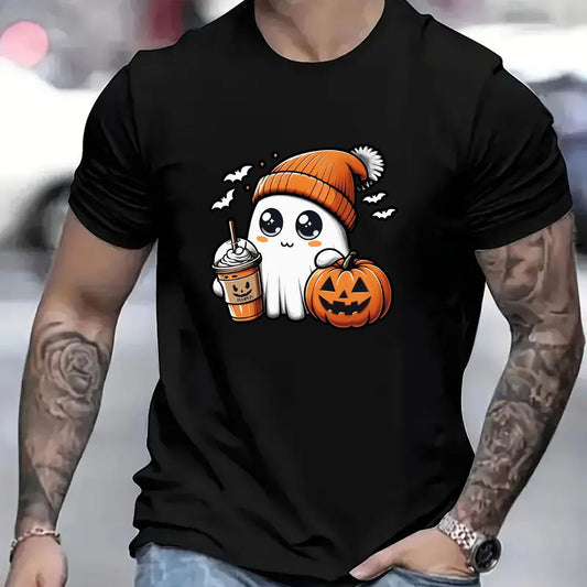 Halloween Ghost And Pumpkin T-shirt