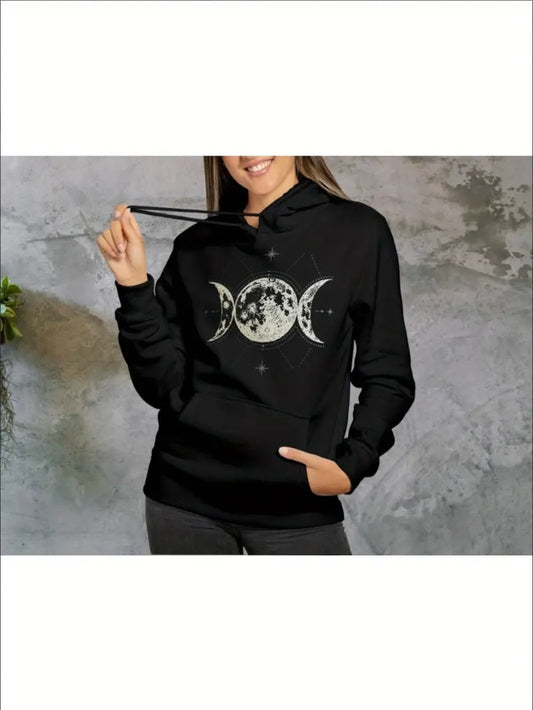 Triple Moon Goddess Symbol Hoodie