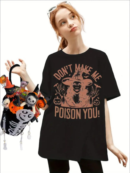 Halloween Witch Graphic Tee-Shirt